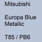 Preview: Mitsubishi, Europa Blue Metallic, T85 / PB6.